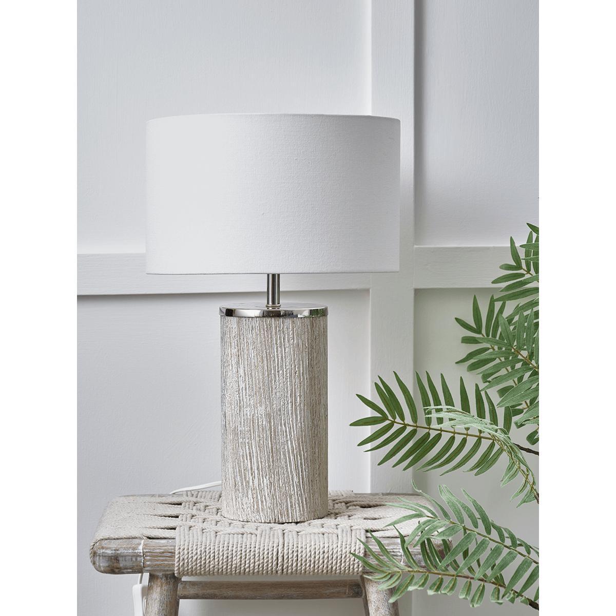 Limewashed Wooden Table Lamp – image 1