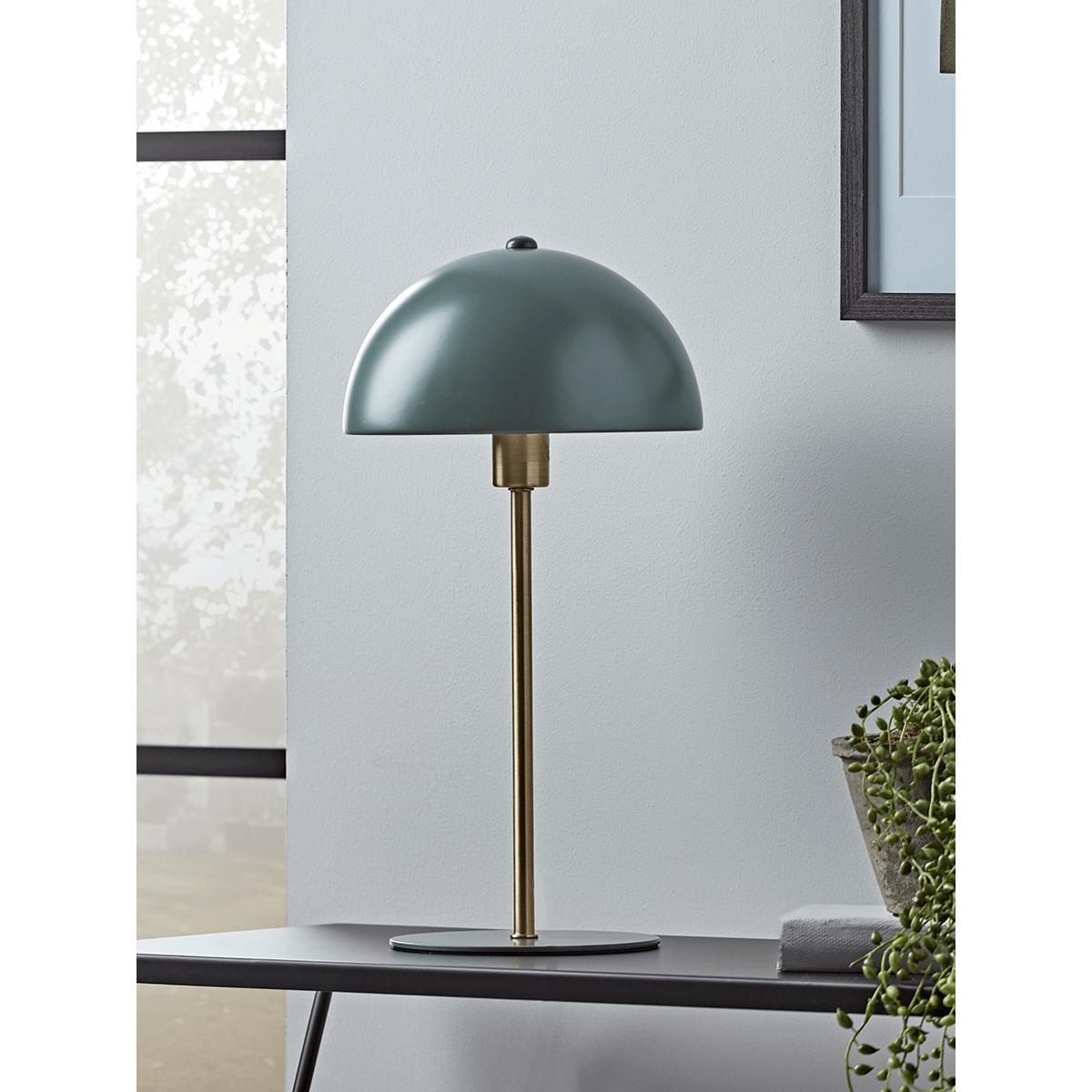 Deep Sage & Brass Rounded Desk Lamp – image 1