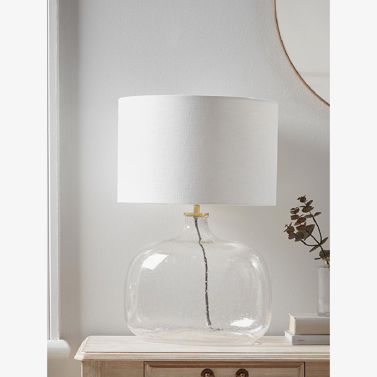 Textured Glass Table Lamp – image 1