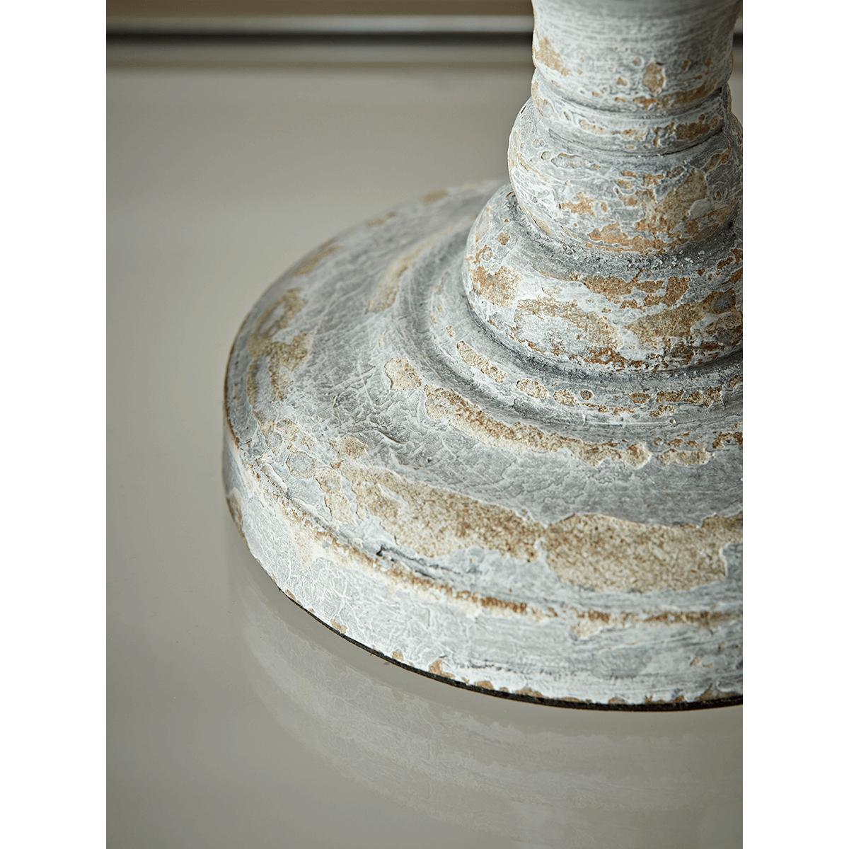 Turned Whitewashed Bedside Lamp – image 5