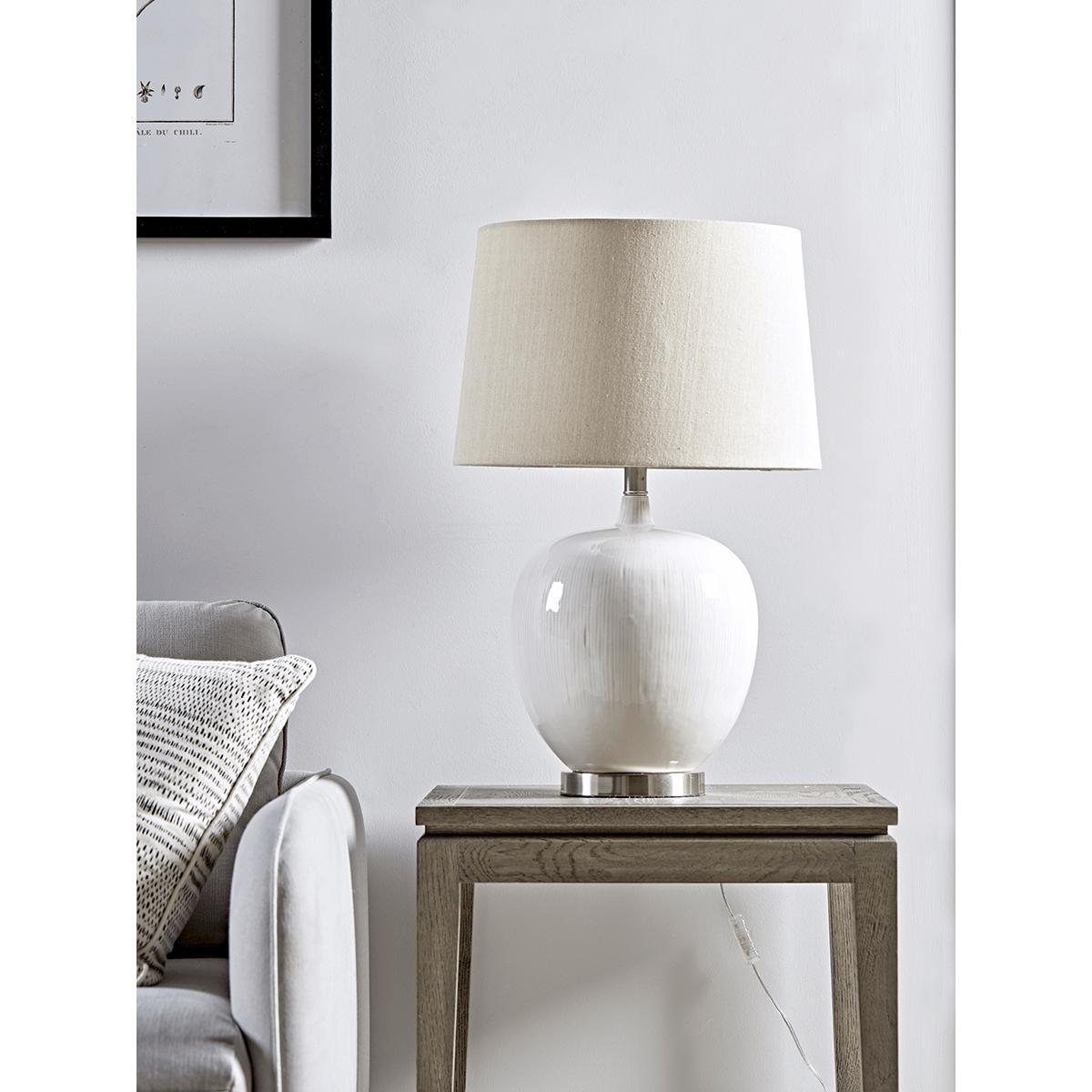 Ribbed Ceramic Table Lamp – image 1