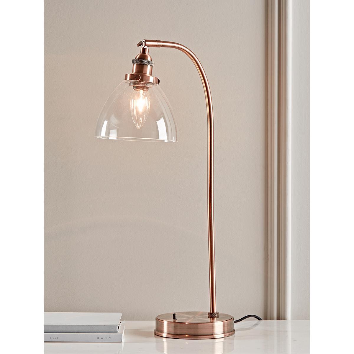 Domed Glass Table Lamp - Copper – image 2