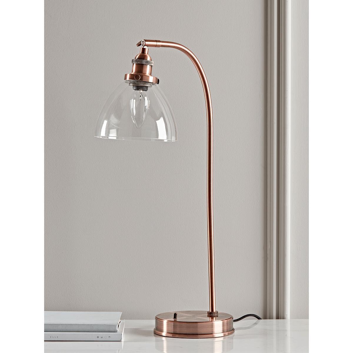Domed Glass Table Lamp - Copper – image 1