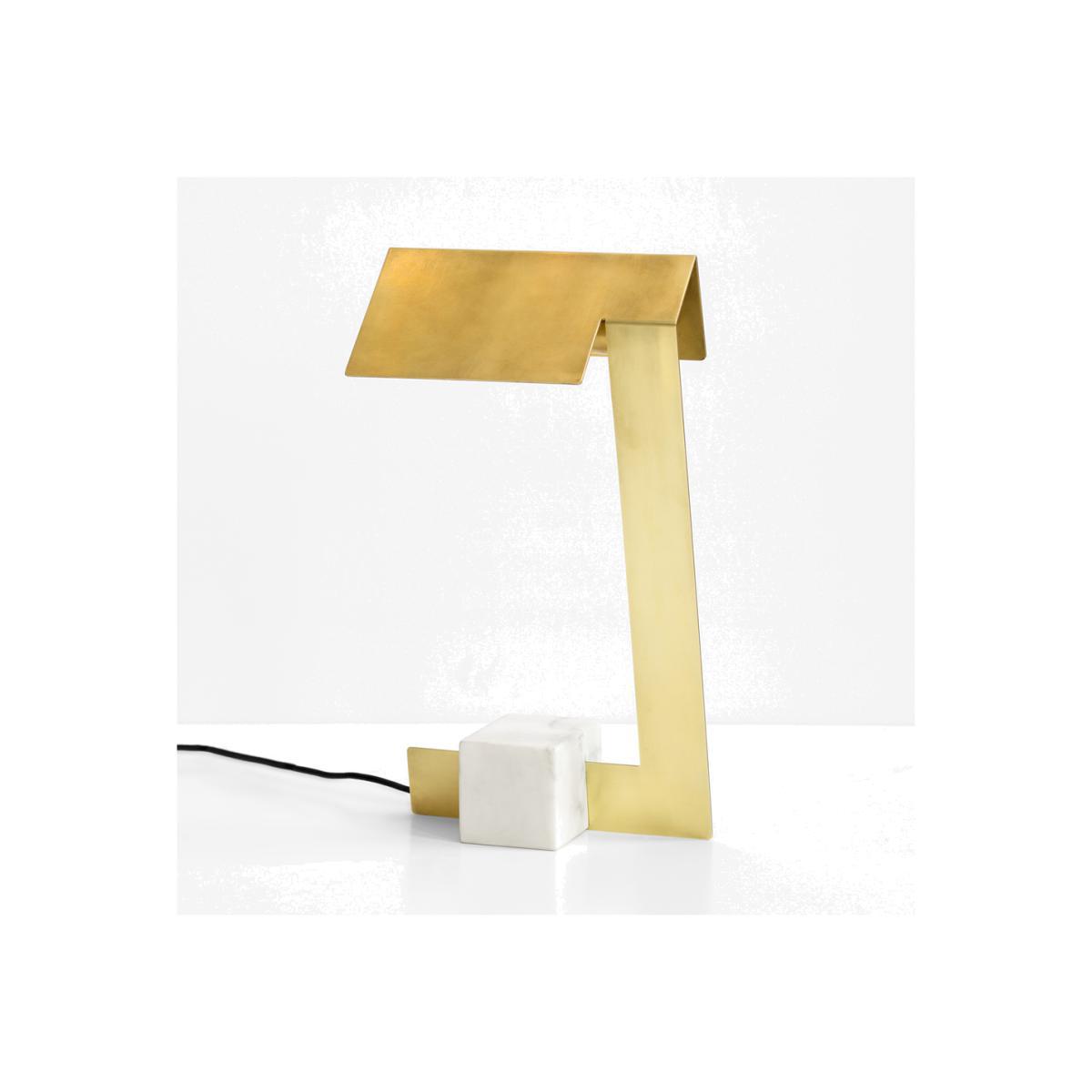 Clark Desk Lamp Brass With Marble Base – image 1