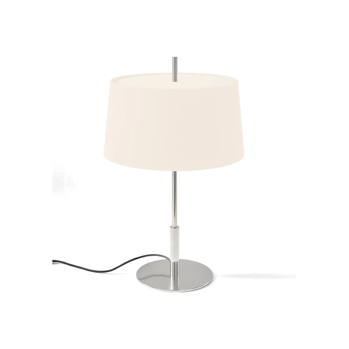 Diana Menor Table Light Satin Nickel Base White Shade