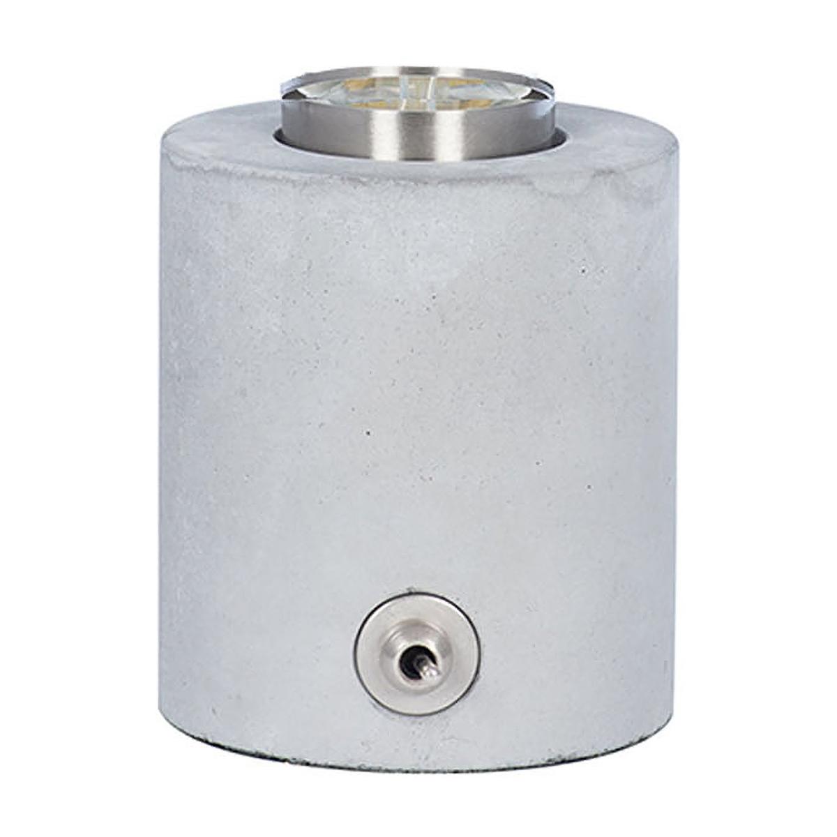 Frowick Concrete and Brushed Chrome Bulb Holder Grey – image 2
