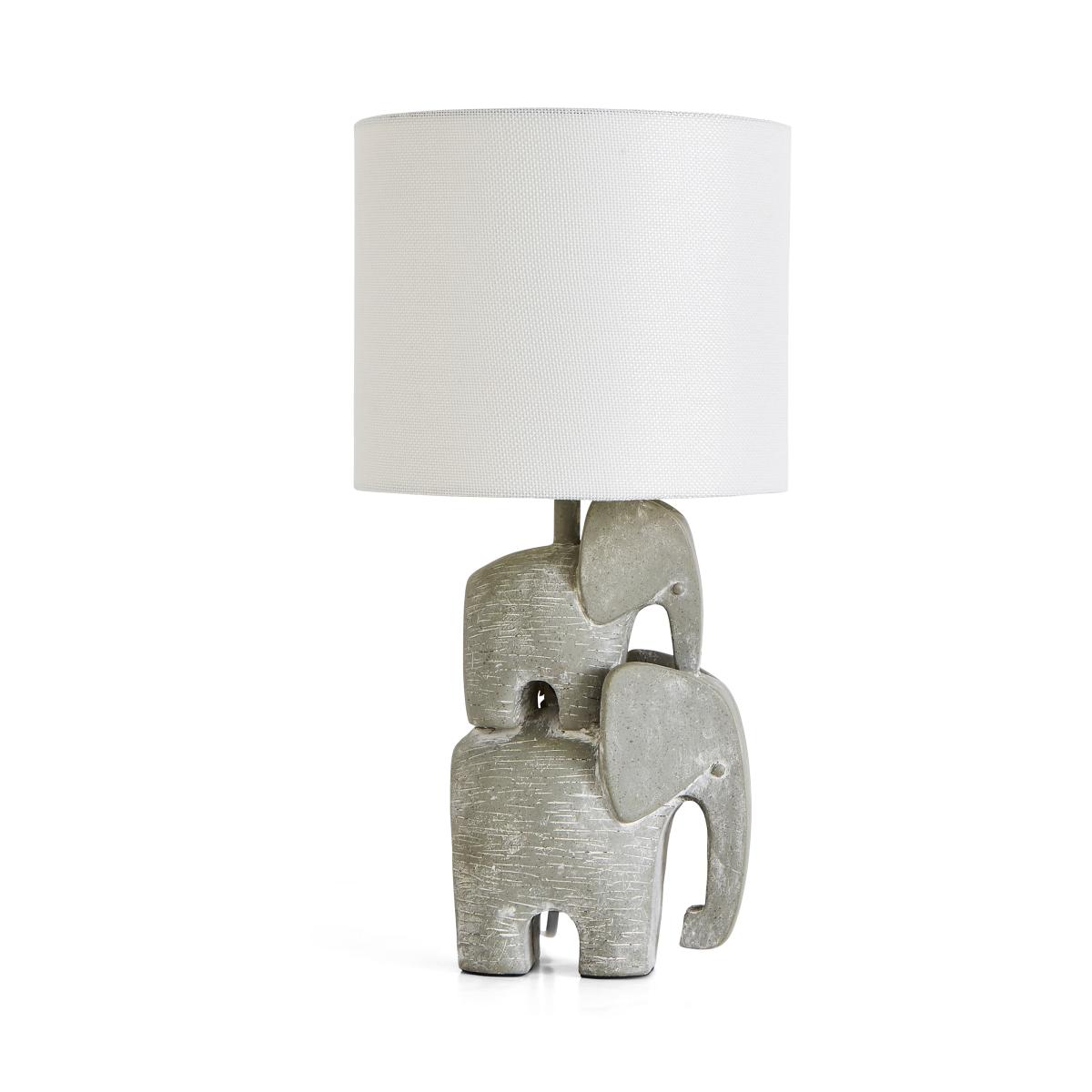 Stacked Elephant Table Lamp Grey – image 6