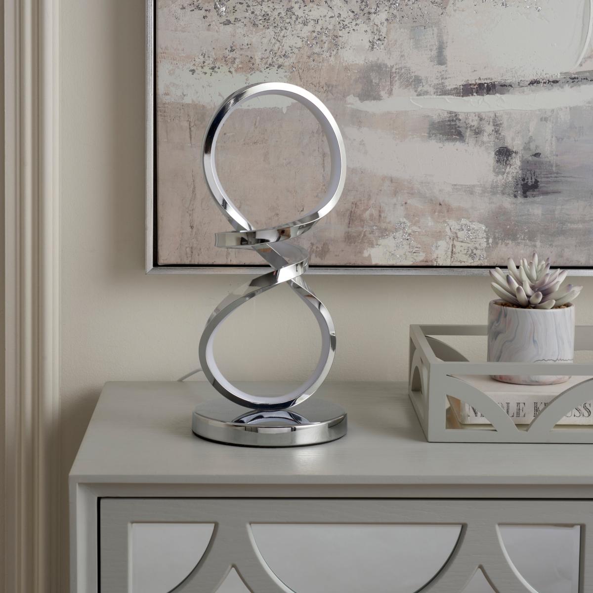 Octtava Integrated LED Touch Dimmable Table Lamp Beige – image 3