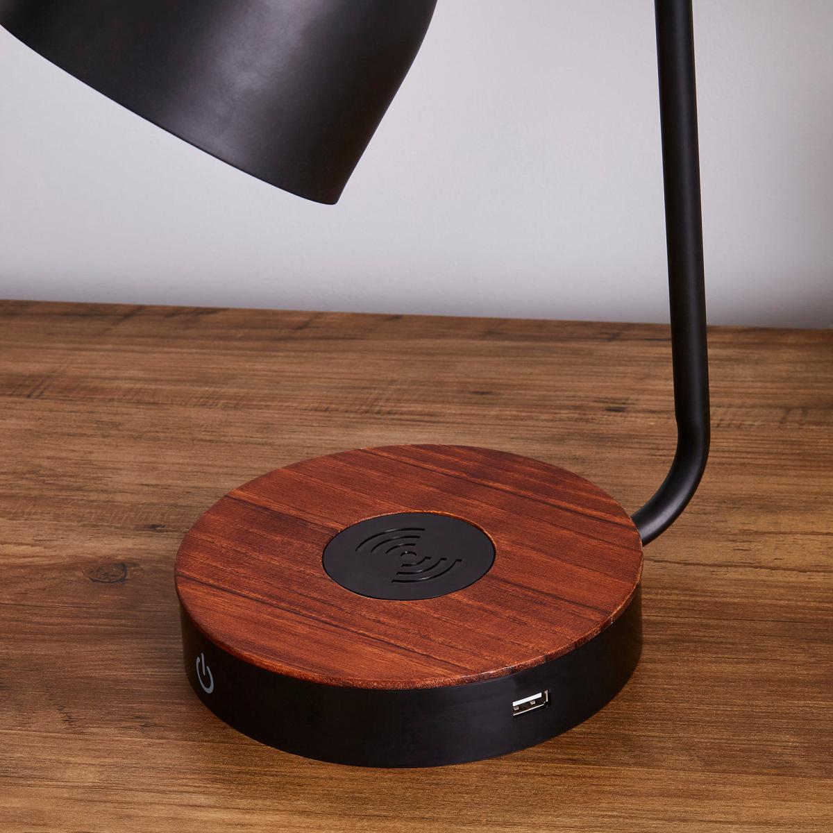 Imogen Phone Charging Desk Lamp Grey – image 4