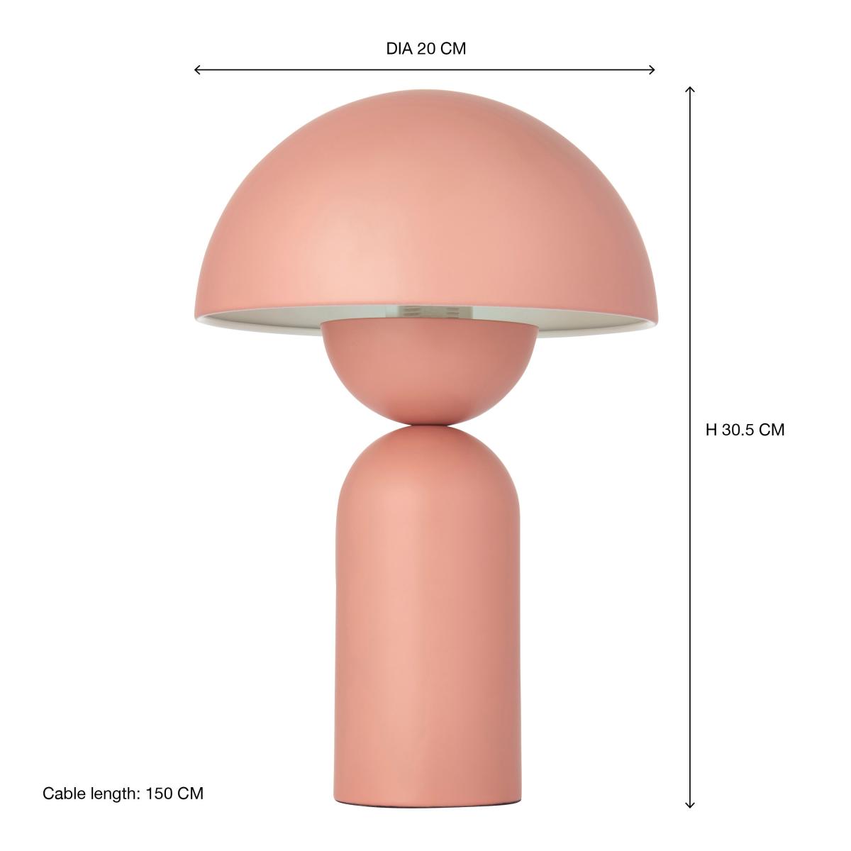 Elements Levi Table Lamp Pink – image 6