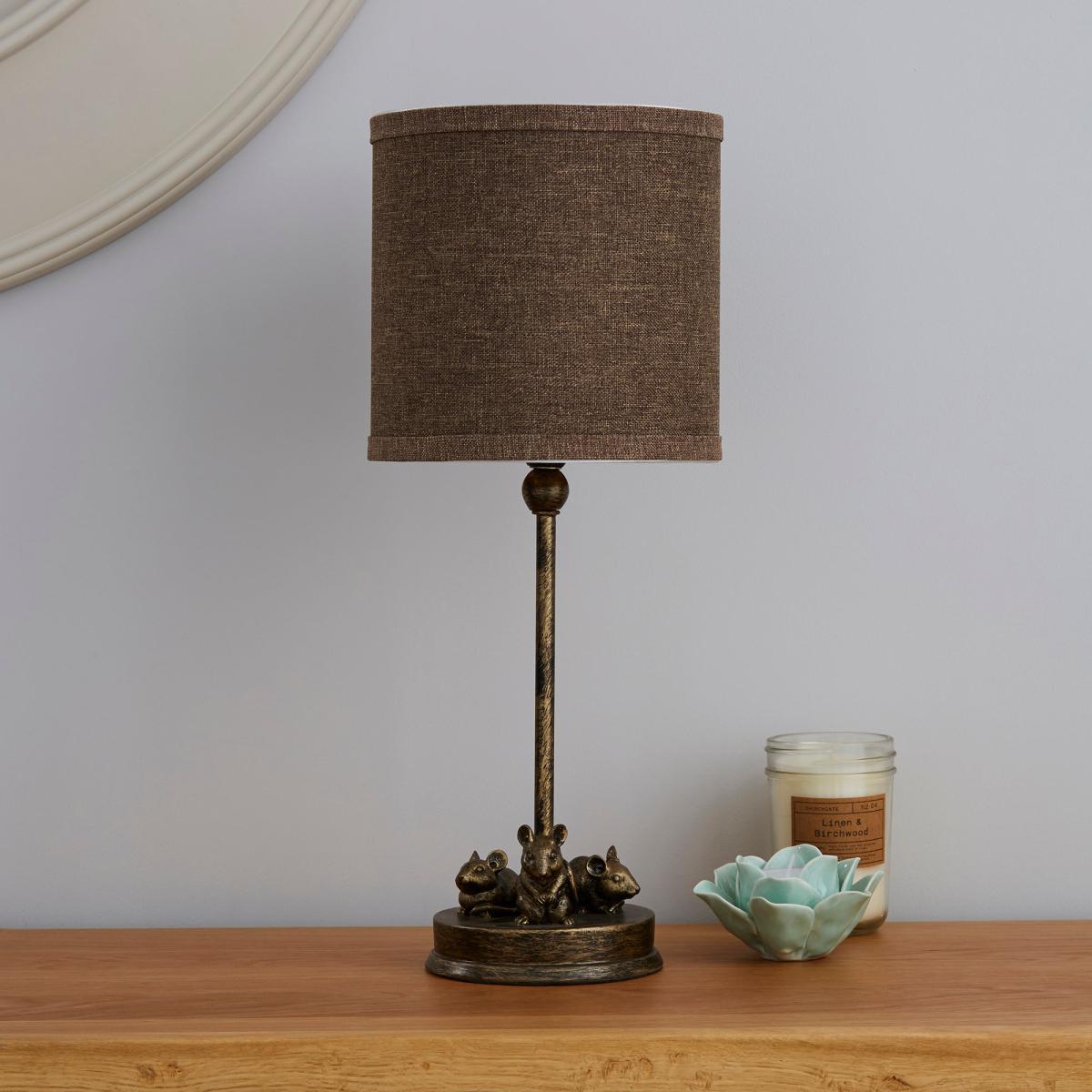 Feltham Resin Mouse Bronze Table Lamp Bronze – image 2