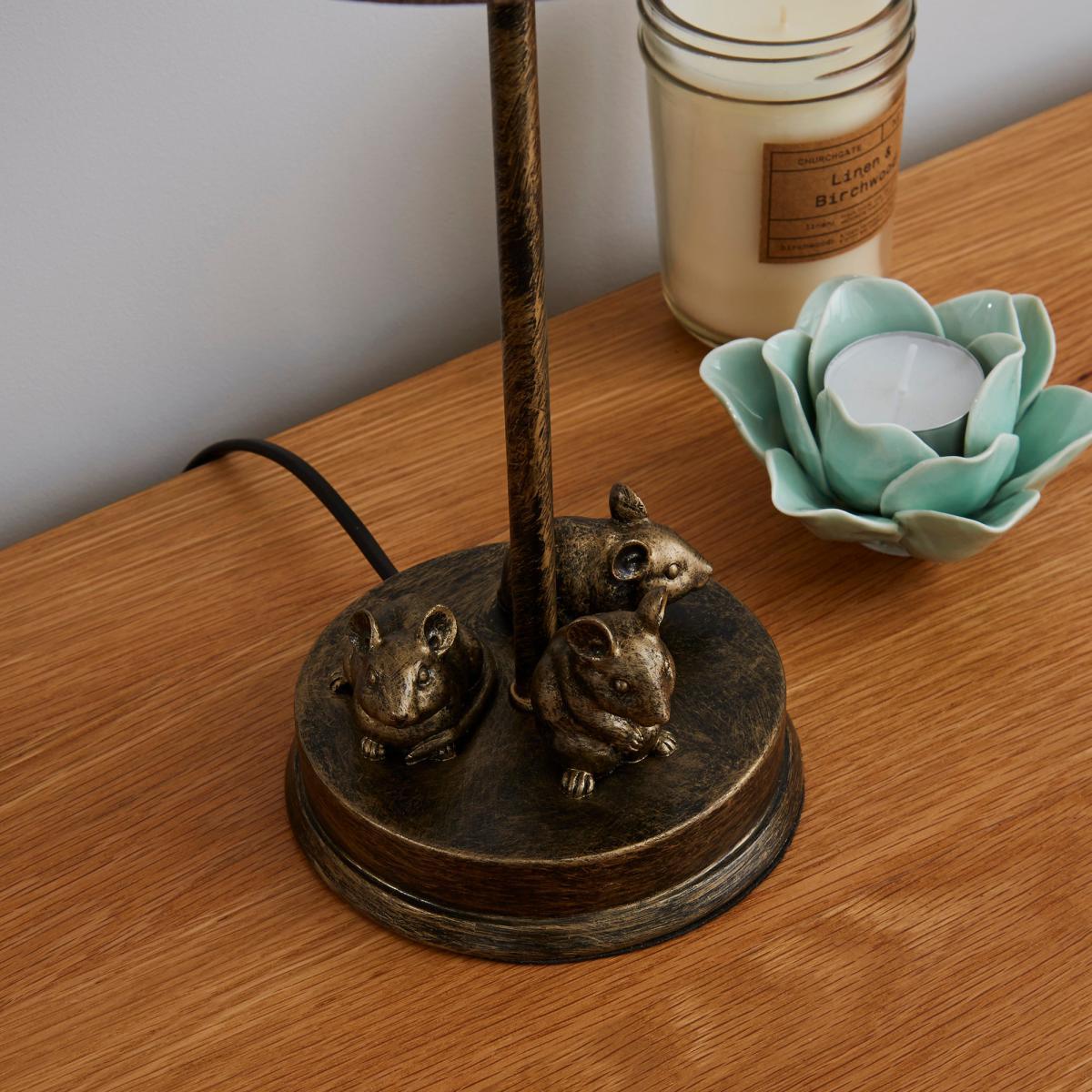 Feltham Resin Mouse Bronze Table Lamp Bronze – image 3