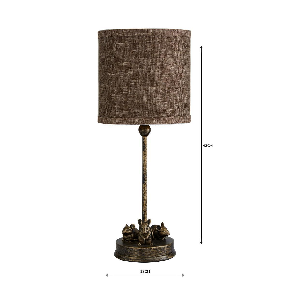 Feltham Resin Mouse Bronze Table Lamp Bronze – image 5