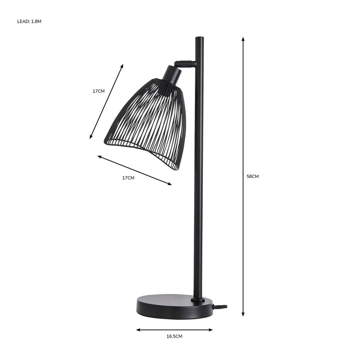 Elements Jaula Desk Lamp Black – image 6