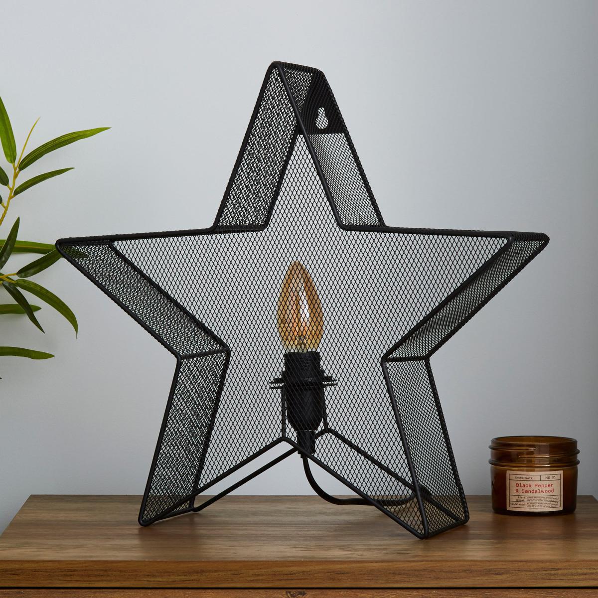 Saron Star Table And Easy Fit Wall Light Black – image 2