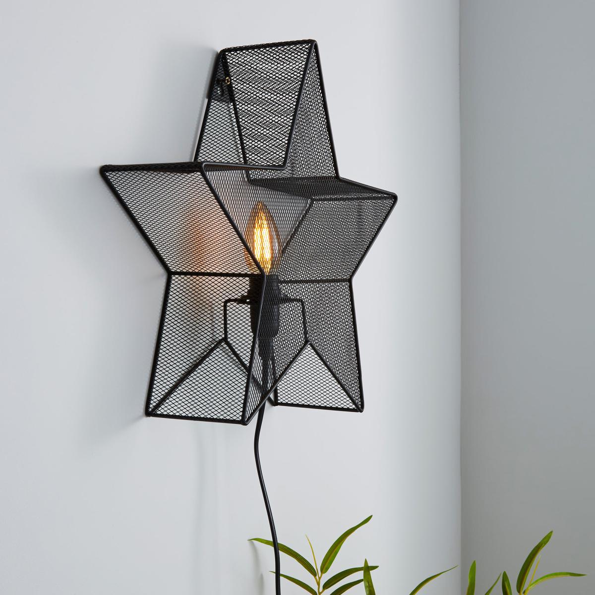 Saron Star Table And Easy Fit Wall Light Black – image 3