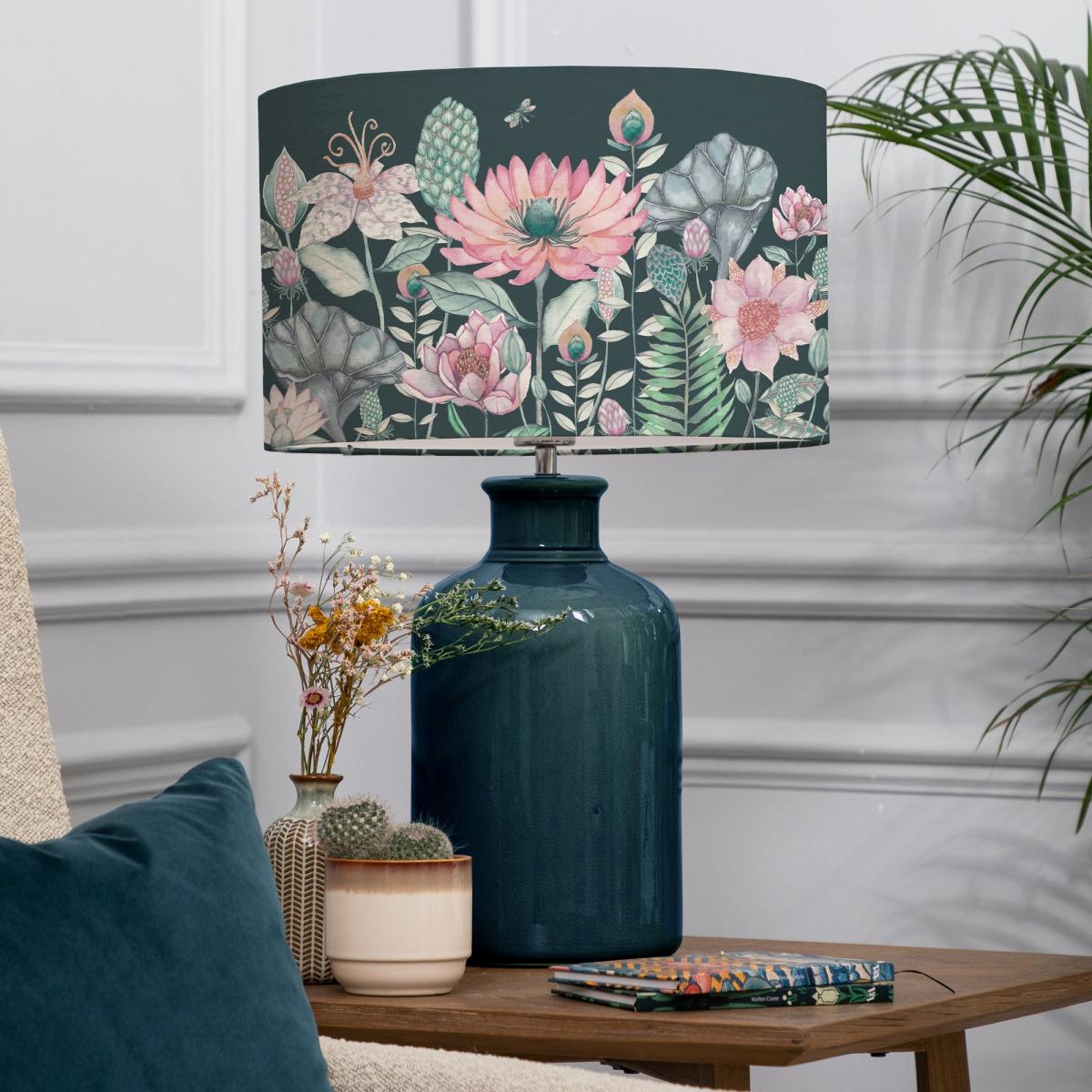 Elspeth Table Lamp with Nesidora Shade Emerald – image 1