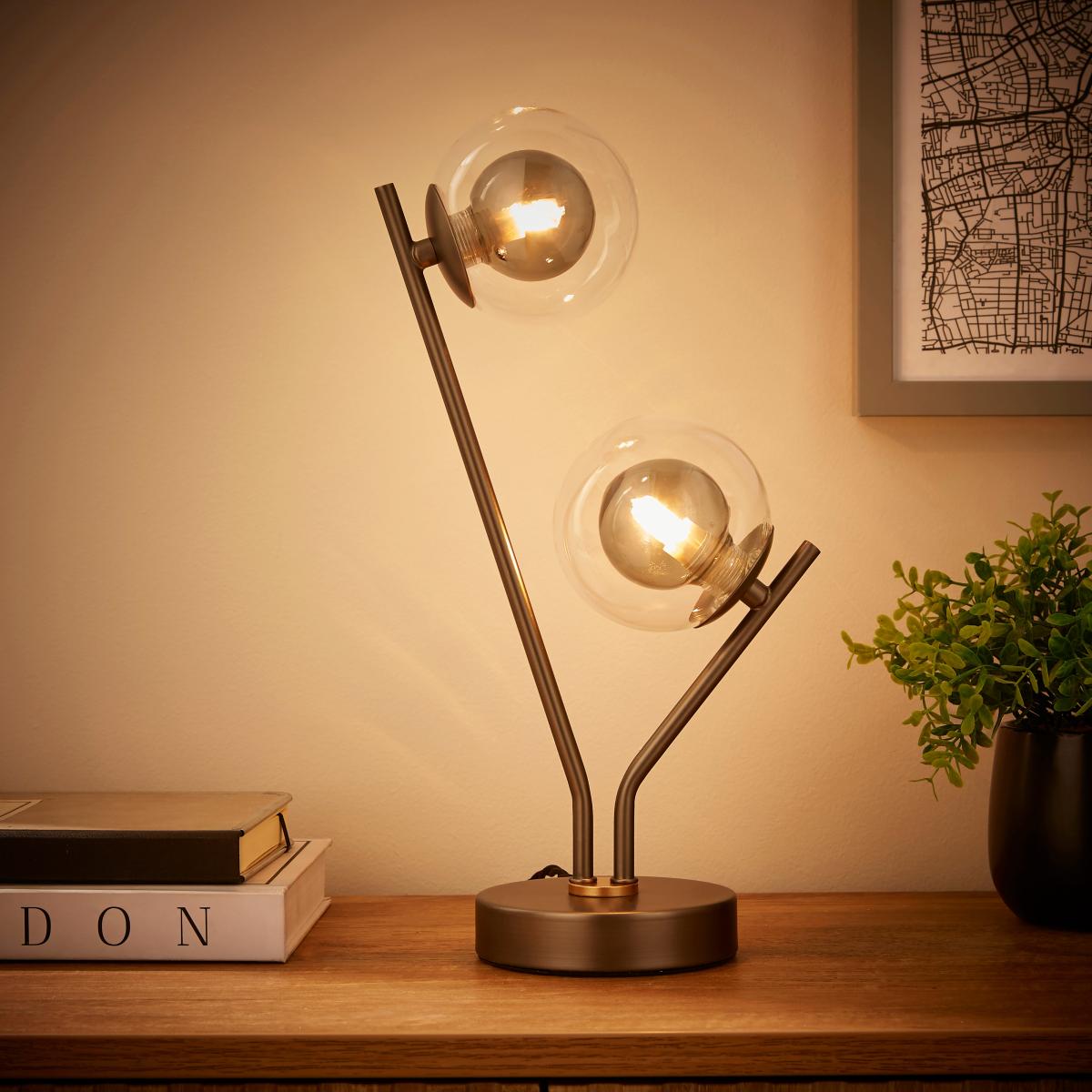 Molecular Industrial Metal Decorative Table Lamp Clear – image 2