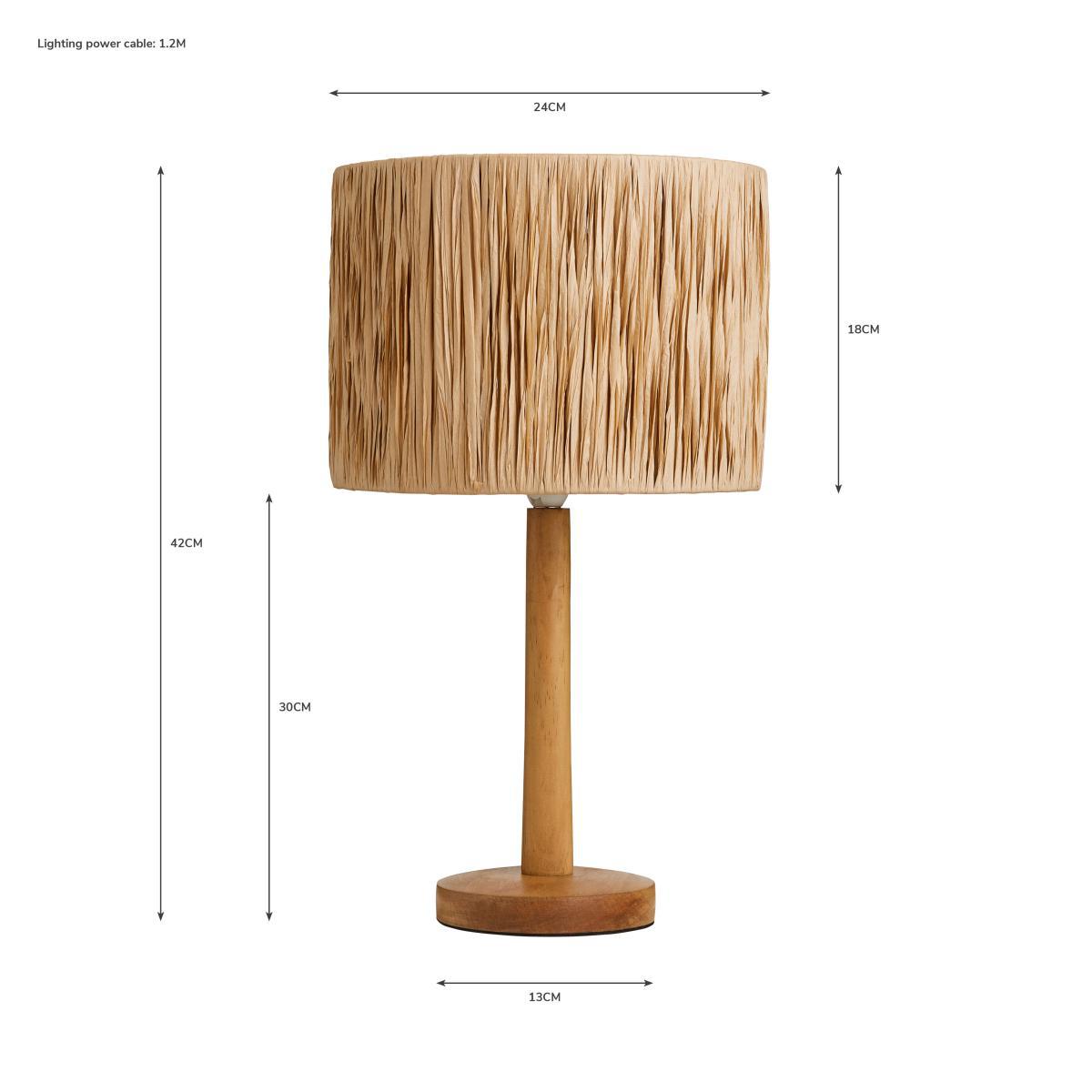 Ruolan Raffia Table Lamp Natural – image 4