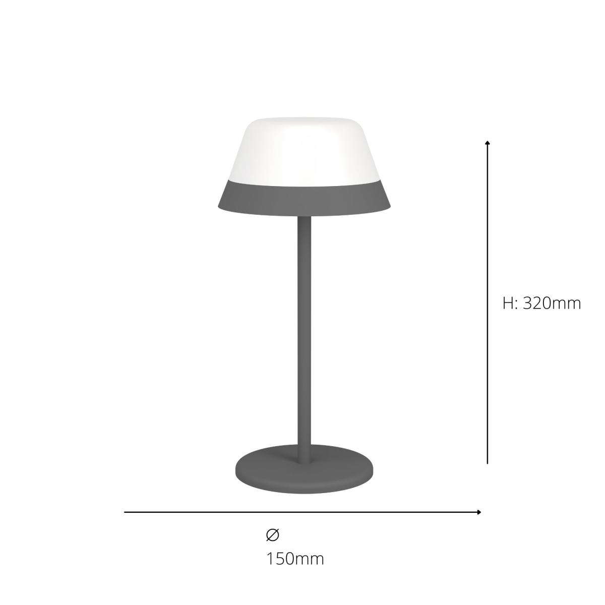 EGLO Meggiano Touch Dimmable Indoor Outdoor Table Lamp Grey – image 4
