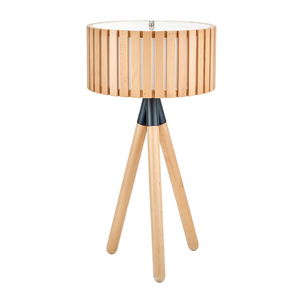Rabanne Wooden Slat Tripod Table Lamp Brown – image 2