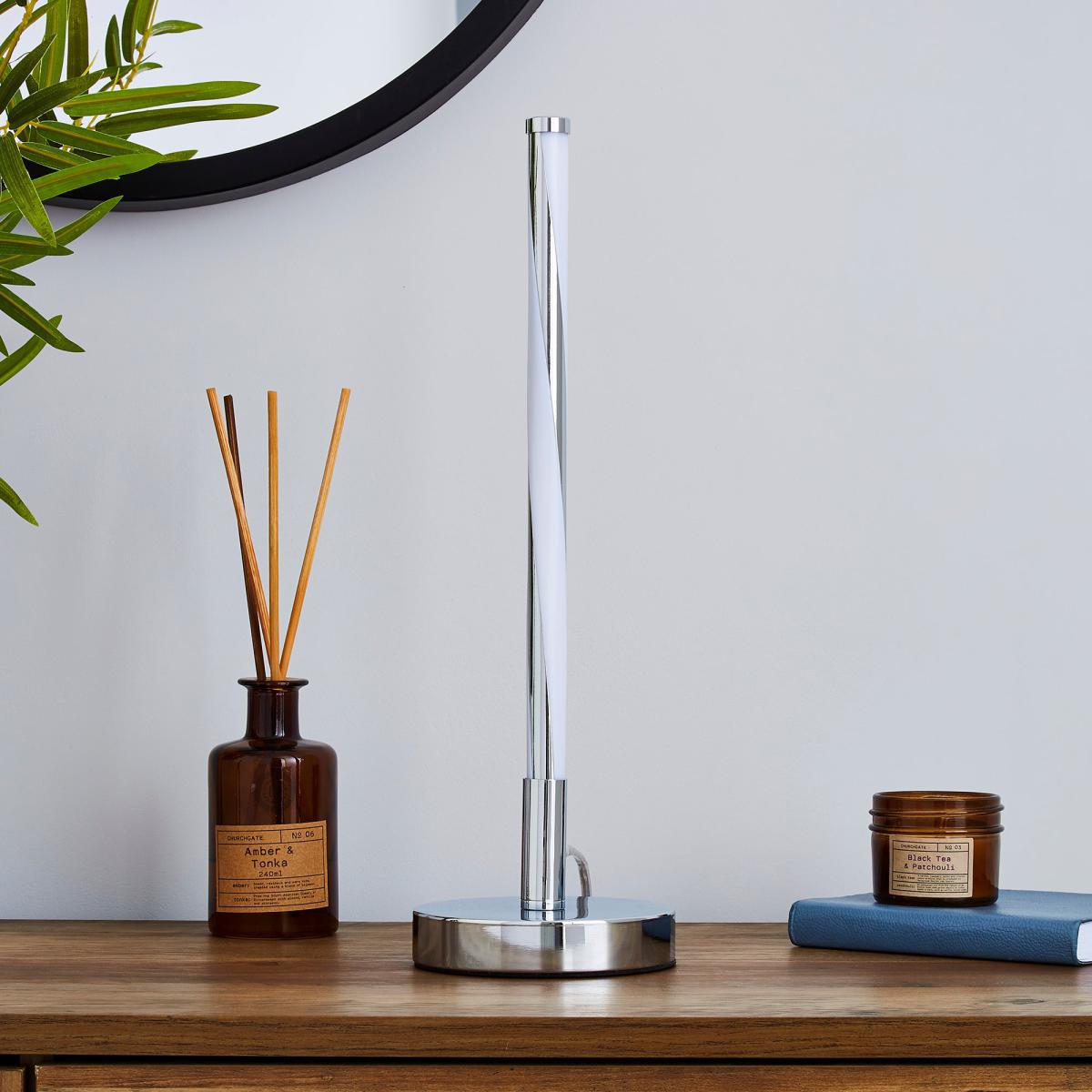 Hettie Integrated LED Table Lamp Grey – image 2