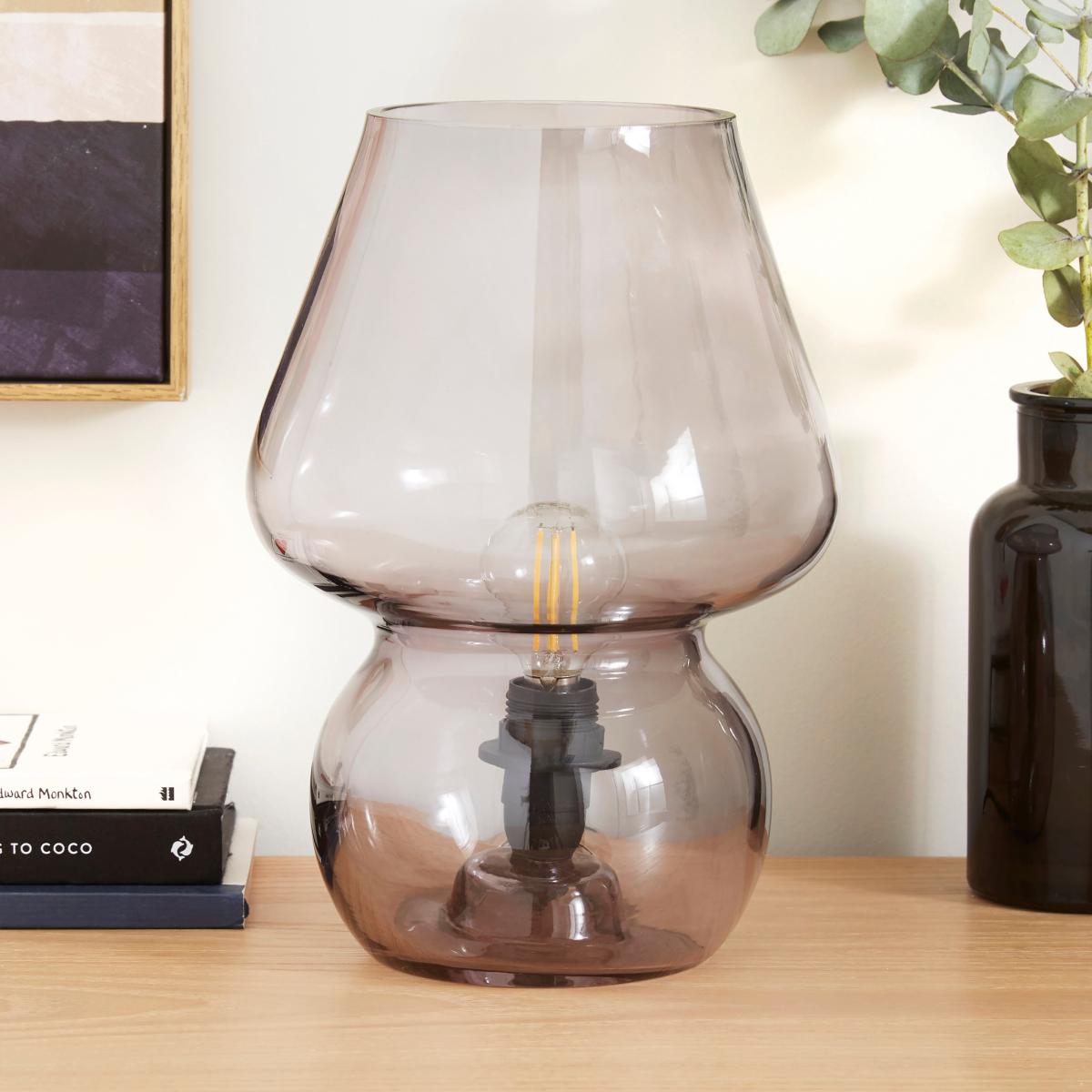 Evy Glass Table Lamp Smoke (Grey) – image 2