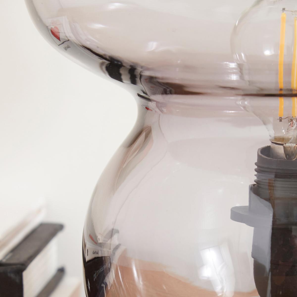 Evy Glass Table Lamp Smoke (Grey) – image 3