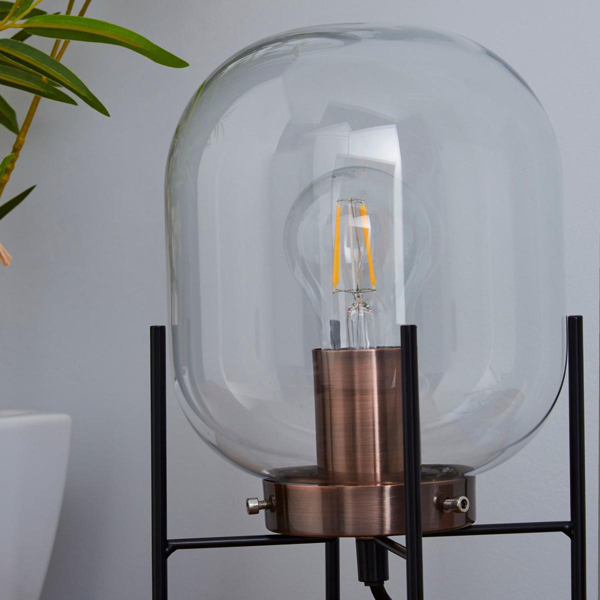 Dayo Jardinere Glass Table Lamp Black – image 4