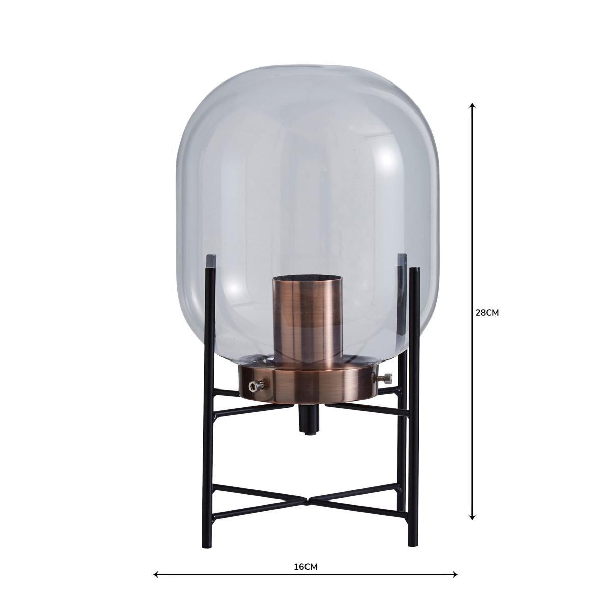 Dayo Jardinere Glass Table Lamp Black – image 5