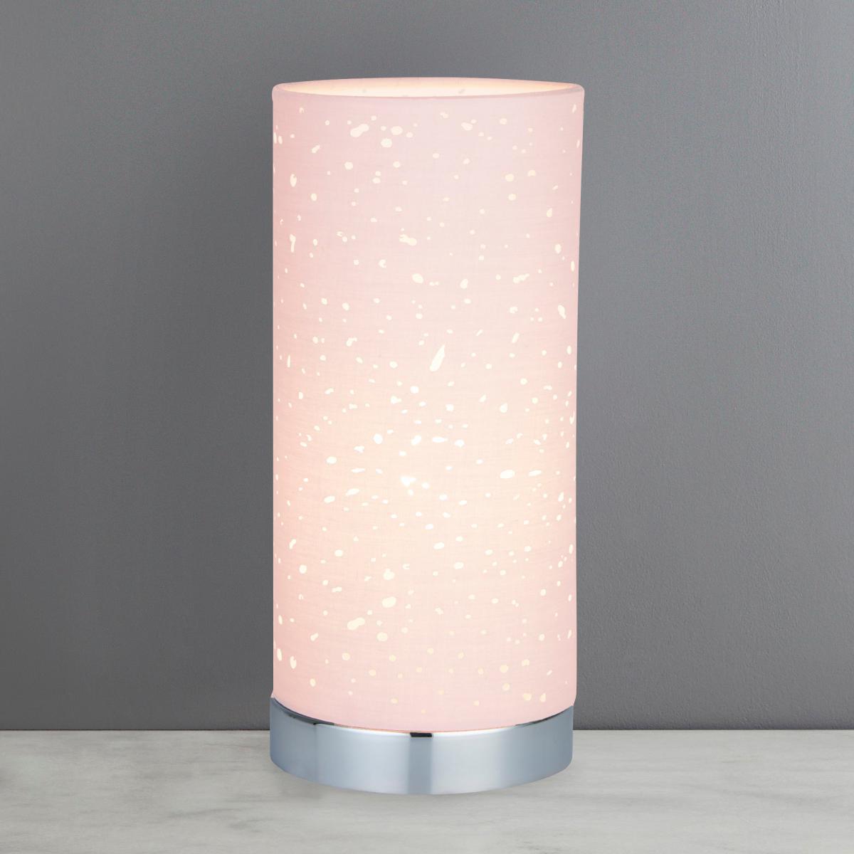 Celano Pink Table Lamp Chrome and Pink – image 1