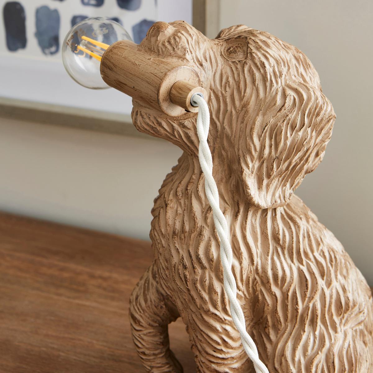 Reggie the Cockapoo Table Lamp Natural – image 4