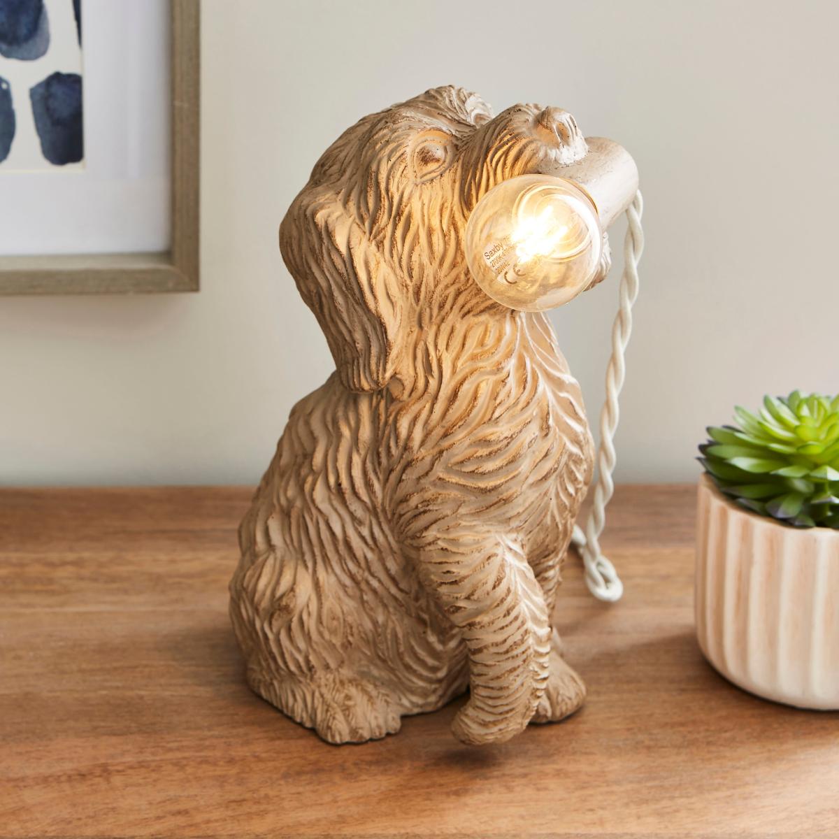 Reggie the Cockapoo Table Lamp Natural – image 1