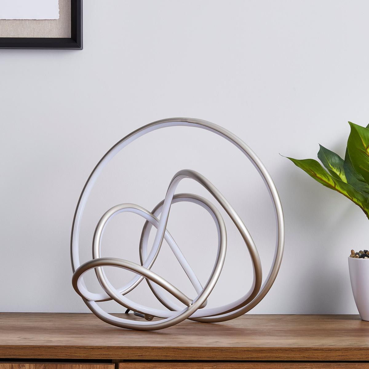 Marlow Integrated LED Table Lamp Silver – image 2