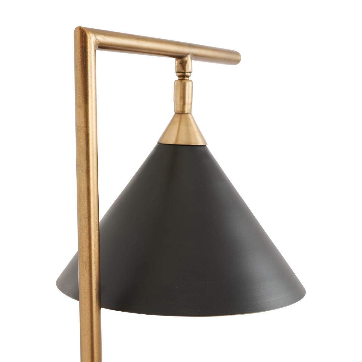 Zeta Matt Black and Antique Brass Table Lamp Black – image 2