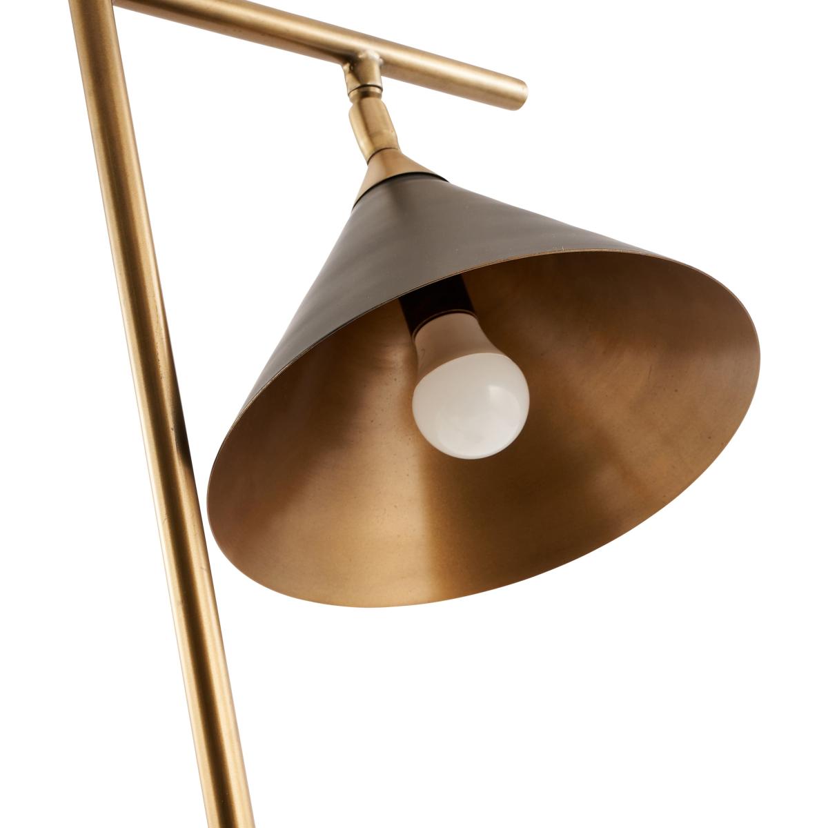Zeta Matt Black and Antique Brass Table Lamp Black – image 3