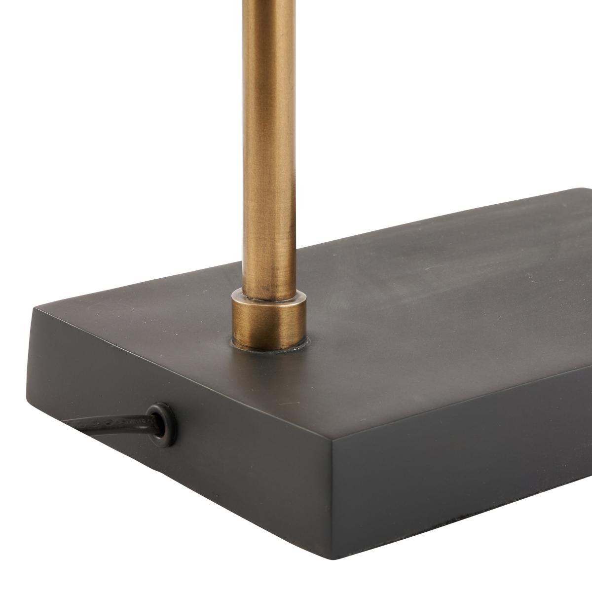Zeta Matt Black and Antique Brass Table Lamp Black – image 4