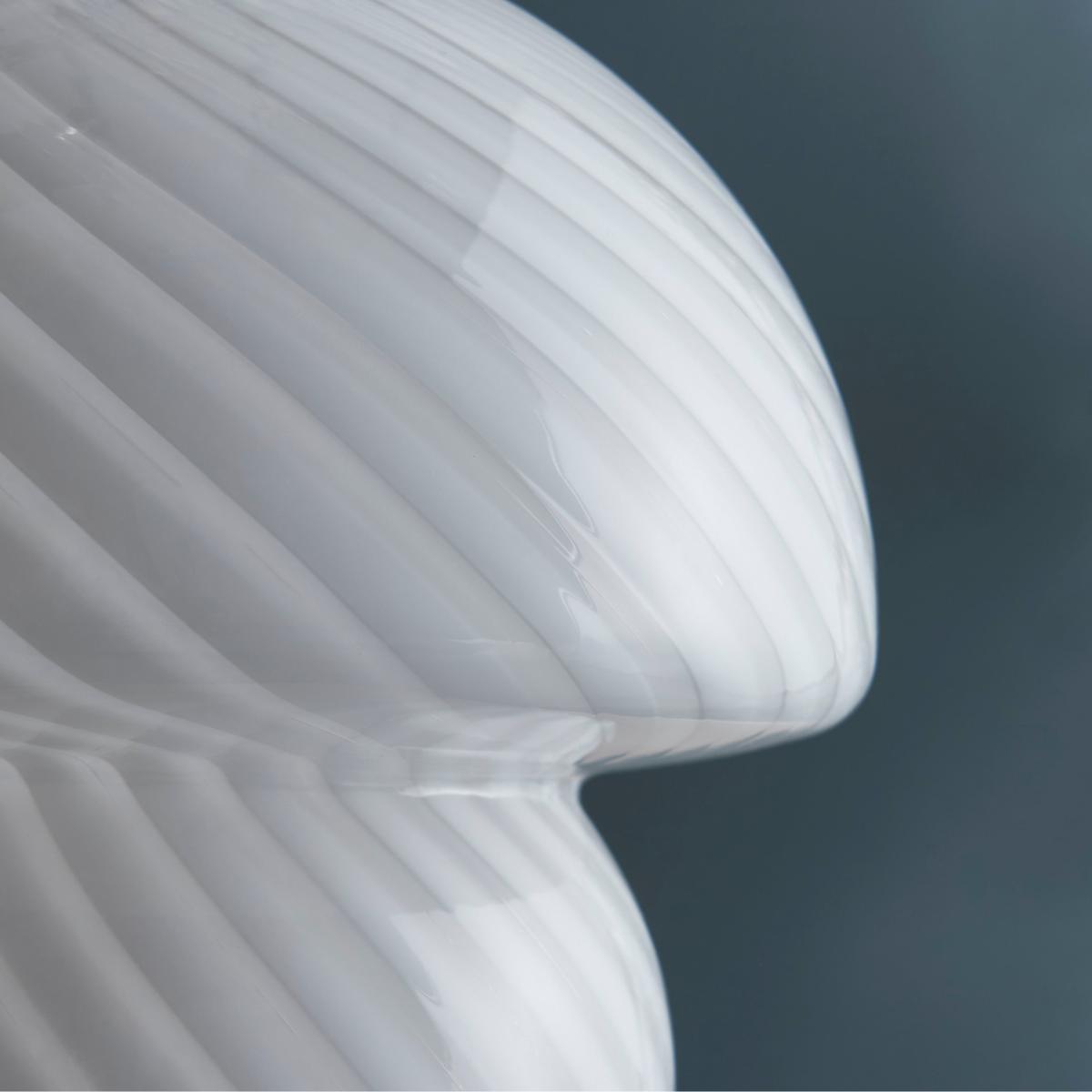 Elements Large Glass Mushroom Table Lamp White – image 2
