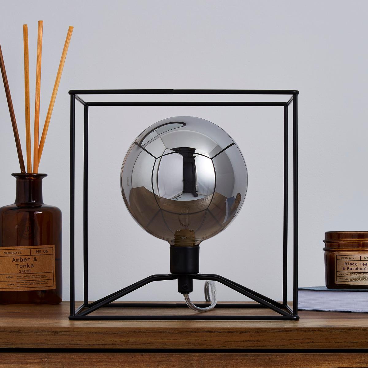 Elena Glass Table Lamp Black and Clear – image 2