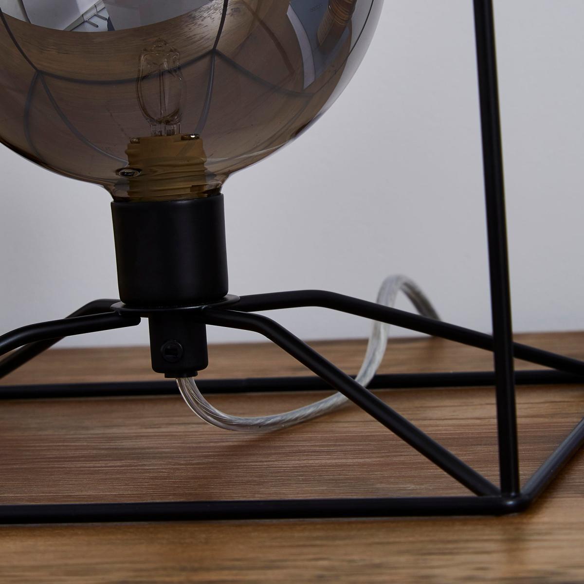 Elena Glass Table Lamp Black and Clear – image 4
