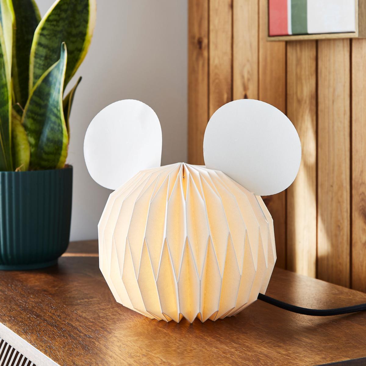Disney Mickey Mouse White Origami Table Lamp White – image 1