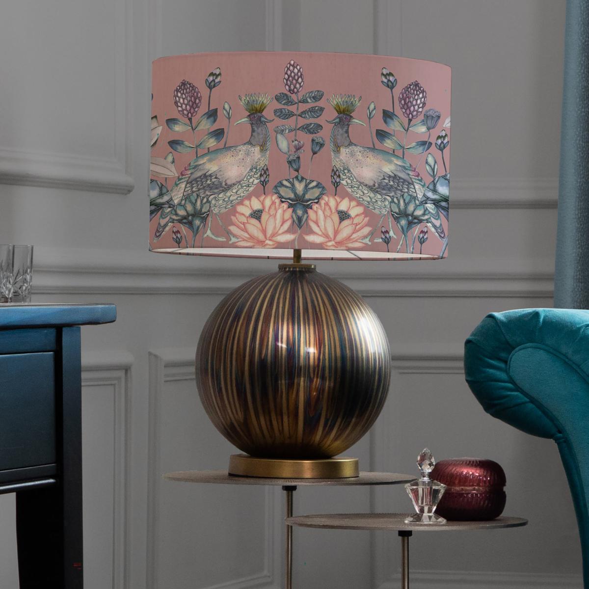 Belina Table Lamp with Ahura Shade Ahura Mauve Purple – image 1
