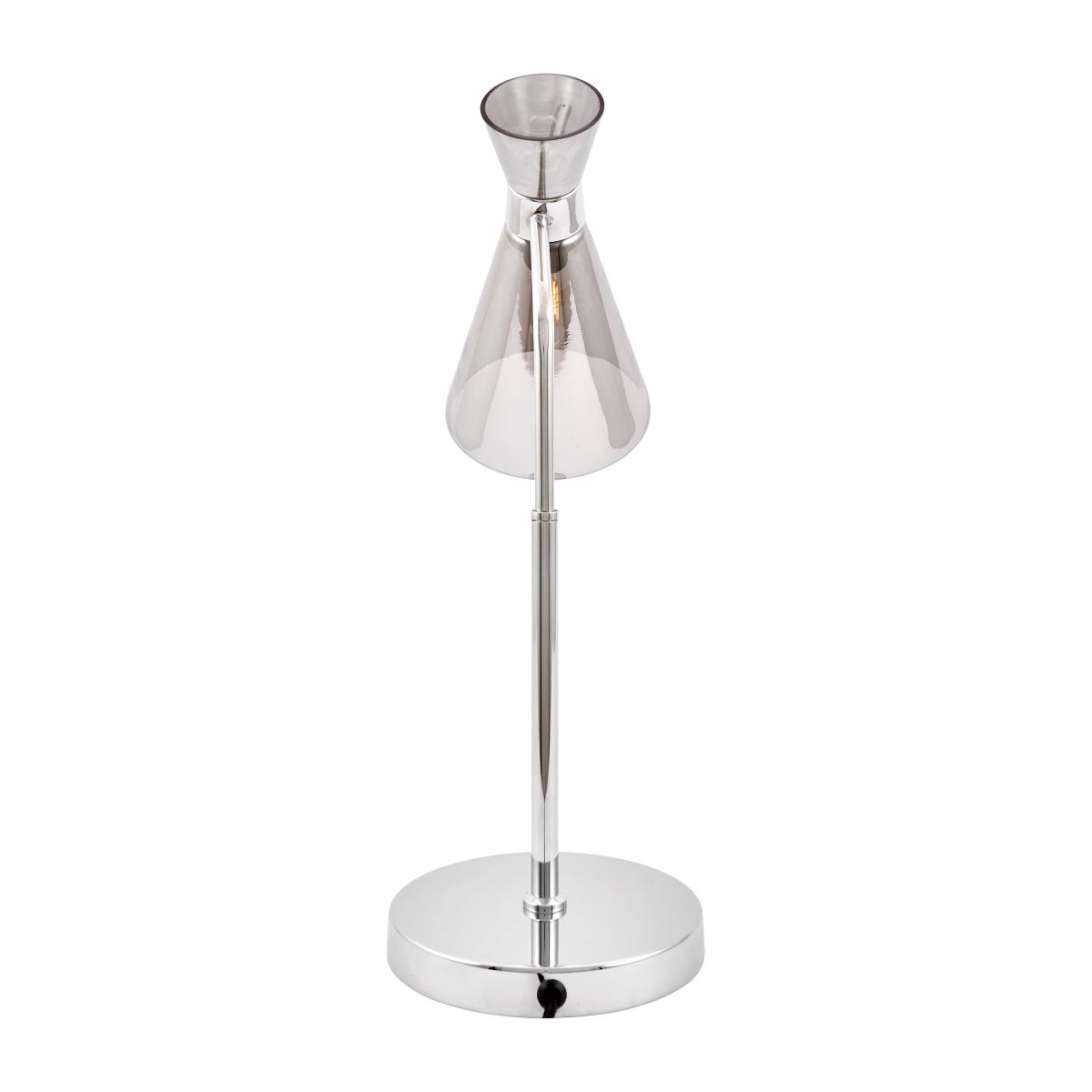 Monroe Waisted Glass and Metal Table Lamp Silver – image 3