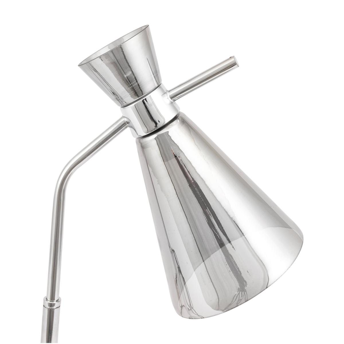 Monroe Waisted Glass and Metal Table Lamp Silver – image 4
