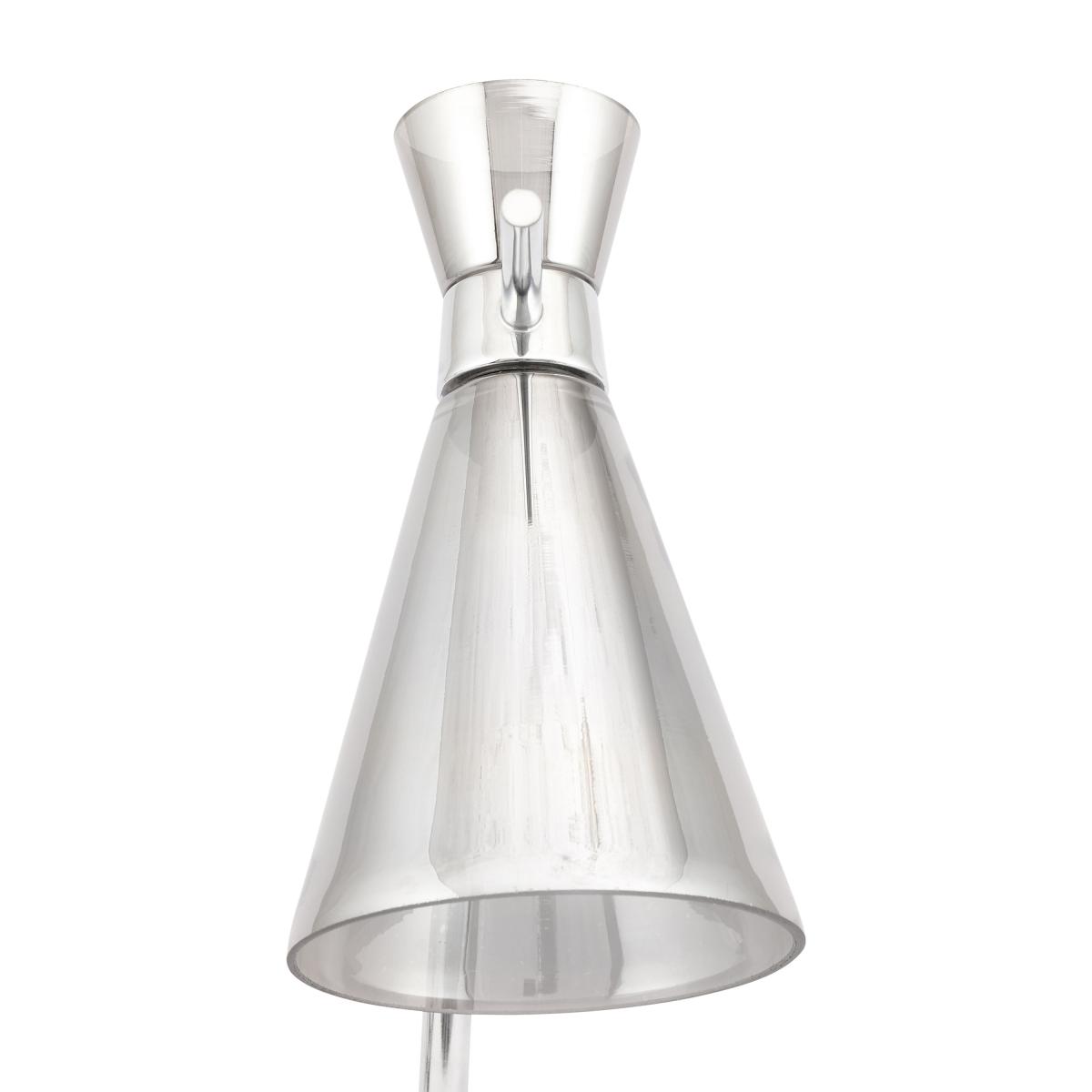 Monroe Waisted Glass and Metal Table Lamp Silver – image 5