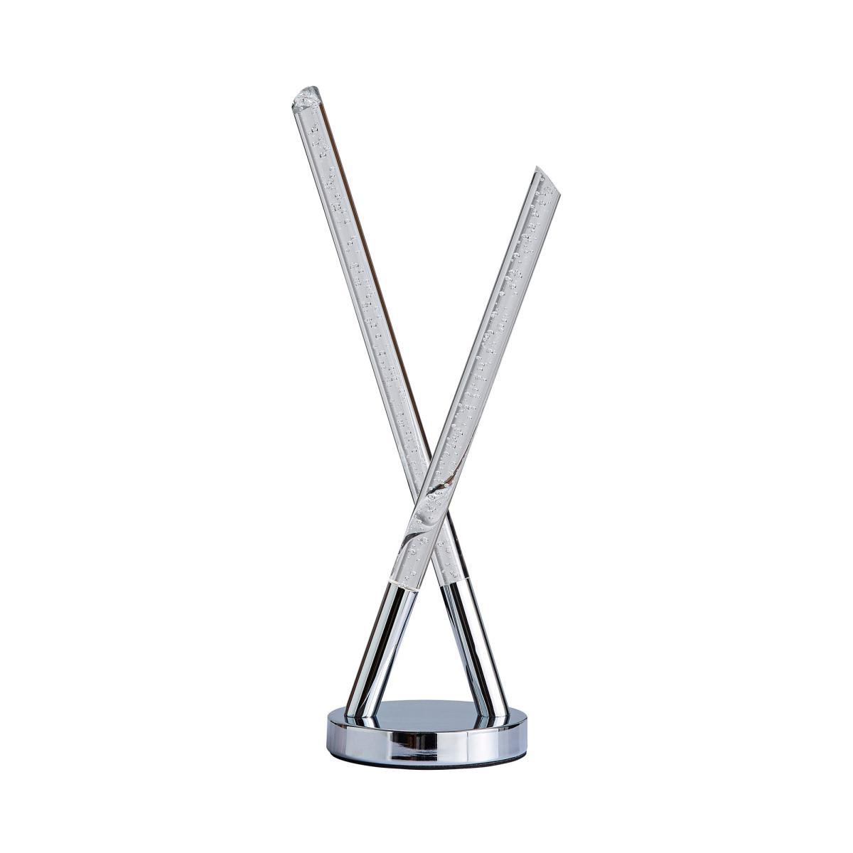 Tassani 2 Light Integrated LED Bubble Glass Table Lamp Silver, Chrome – image 5