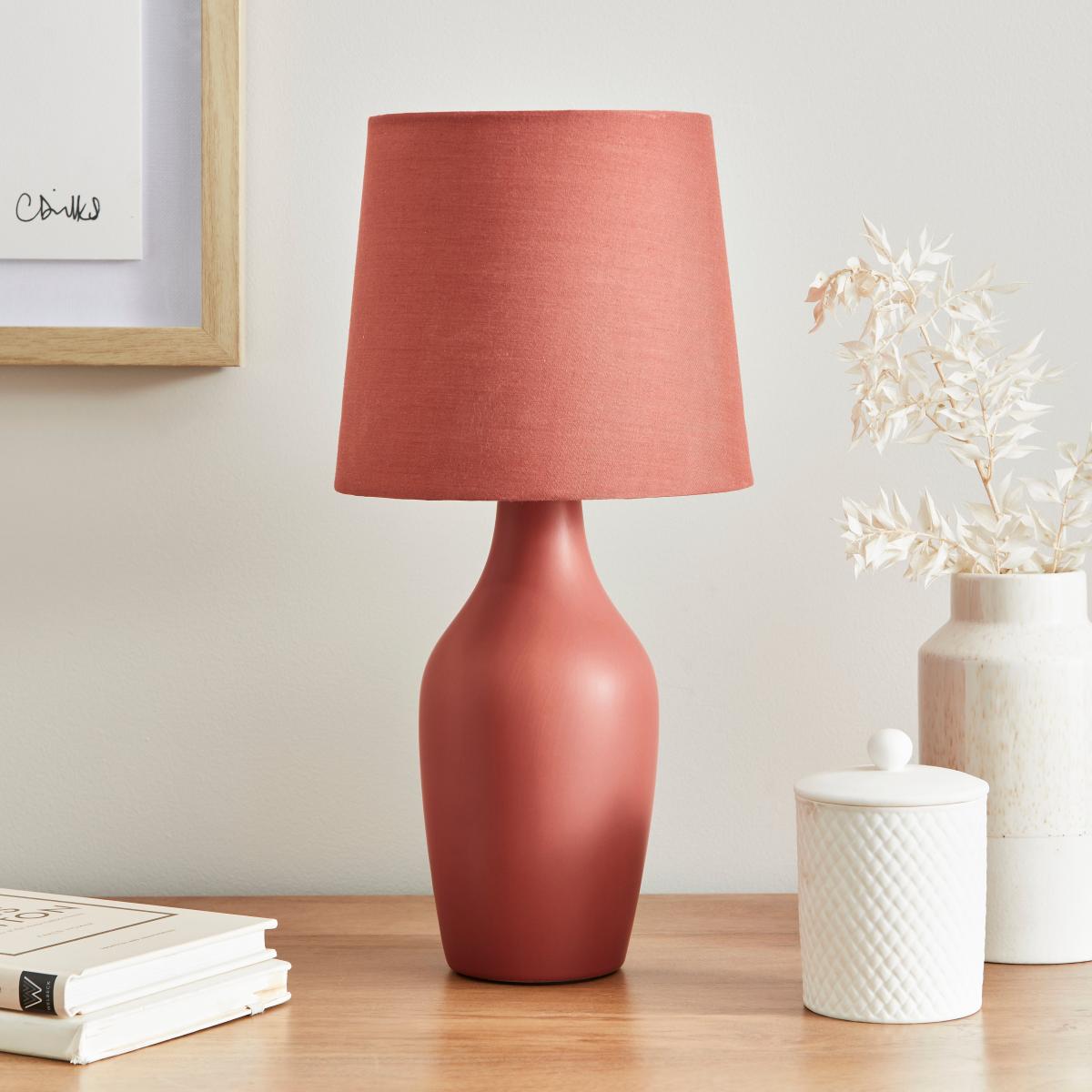 Ava Stoneware Table Lamp Terracotta – image 2