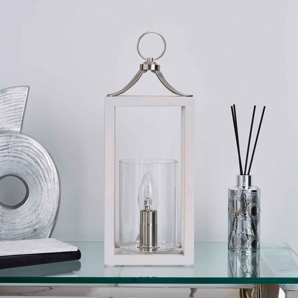 Tove Wooden Table Lamp Grey – image 2