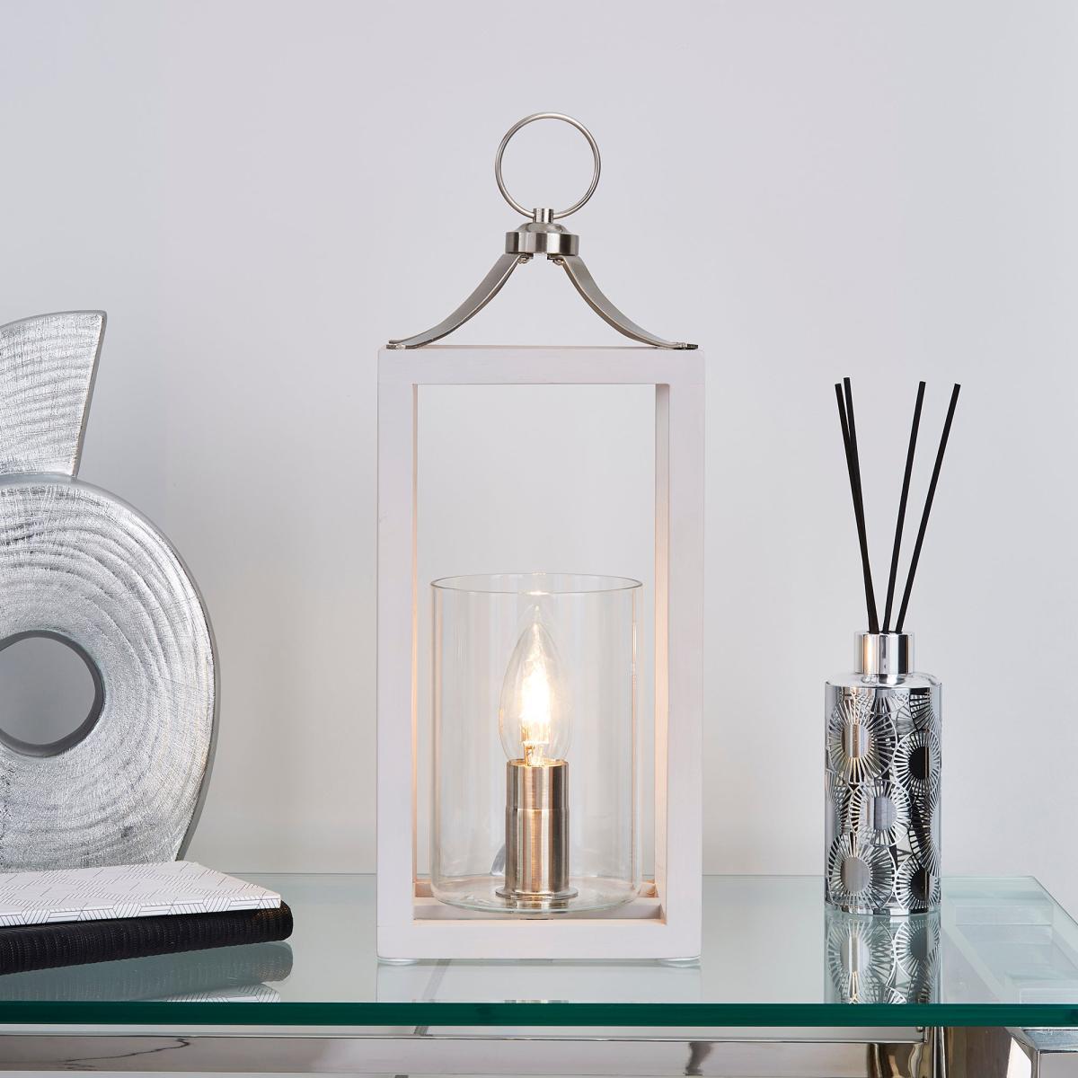 Tove Wooden Table Lamp Grey – image 1