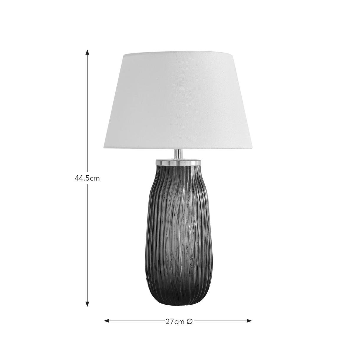 Ripple Glass Table Lamp Blue – image 6